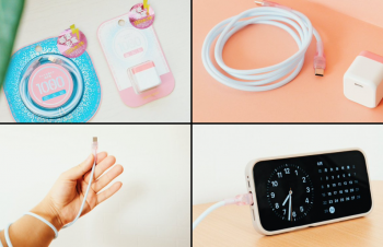 トリニティさんから、夏を思わせる爽やかデザインの充電器とケーブルを提供いただきました！  ミルレイヤーという通常品の3倍の強度を持つ素材を使用していながら、シリコンの滑らかさで絡まりづらいので使いやすいです😌　#PR